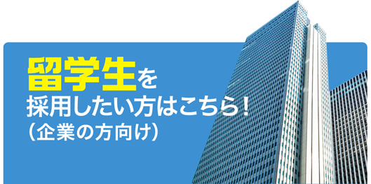 留学生を採用したい方はこちら!(企業の方向け)